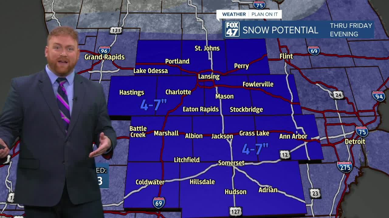 Accumulating snow through Friday afternoon