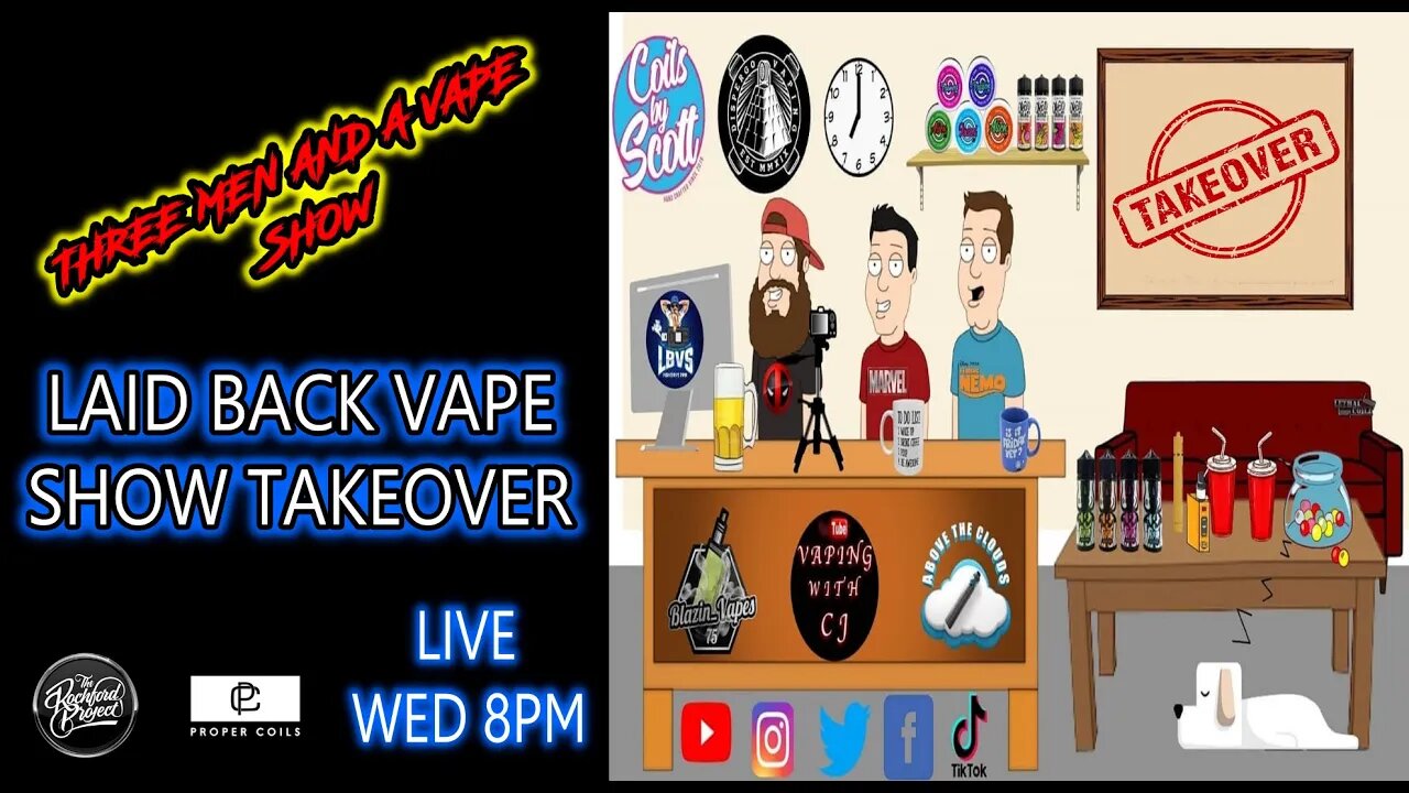 Three men and a vape show #122 THE LAID BACK TAKEOVER