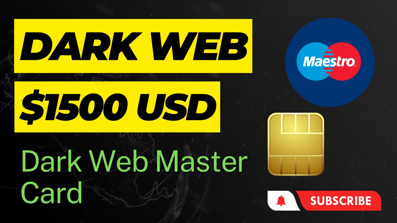 Dark Web Credit Card Market! First Buy Deep Web Visa Card $1500 @119 On Dark Net!