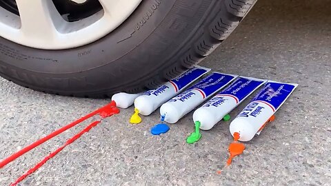 Experiment Car Vs Toothpaste & Water Balloon ! Crushing Crunchy & Soft Things by Car ! Experiment