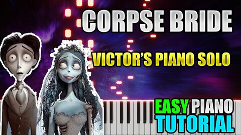 Corpse Bride - Victor's Piano Solo | Easy Piano tutorial