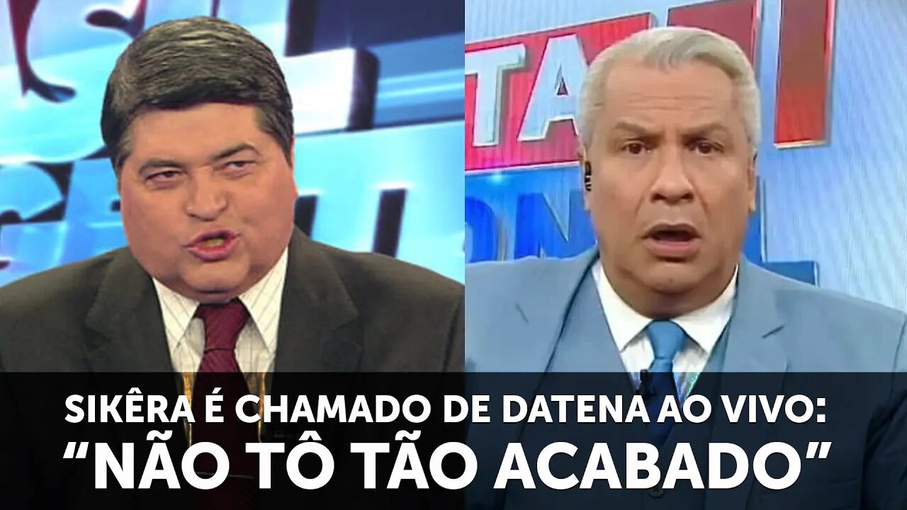 Sikêra Júnior é chamado de Datena ao vivo e não deixa quieto: “Não tô tão acabado”