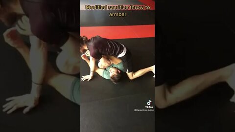 Sacrifice throw into arm bar | #shorts #bjj #martialarts