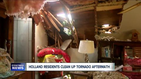 Holland Residents Clean Up Tornando Aftermath