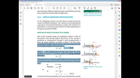 PHYSICS Class 10th Lecture#1 CH#10SHM + Motion of mass attached to a spring
