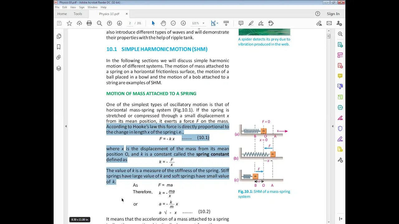 PHYSICS Class 10th Lecture#1 CH#10SHM + Motion of mass attached to a spring
