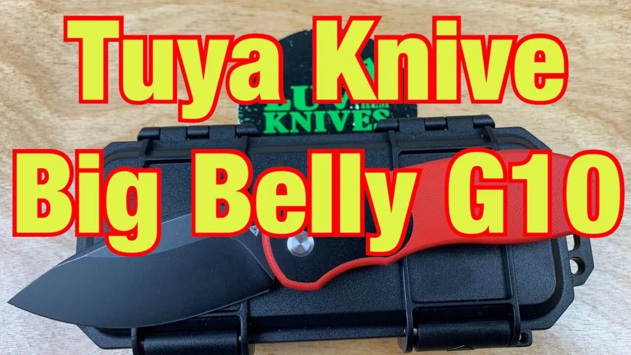 Tuyaknife Big Belly G10 integral axis lock knife !