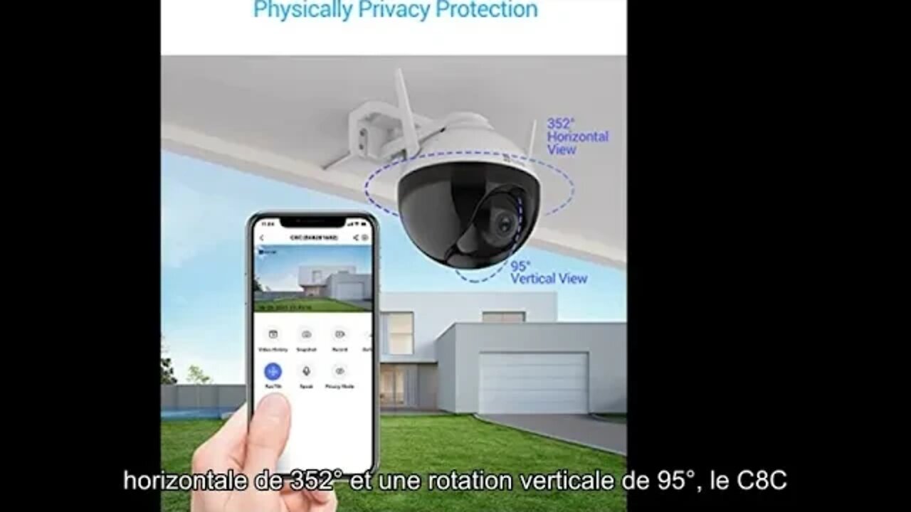 EZVIZ C8C 1080P Caméra Surveillance WiFi Extérieure avec Vision Nocturne en Couleur, Caméra