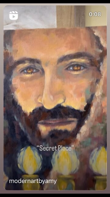 Secret Place - Painting Jesus Watching & Listening to a Woman Praying, How to Paint Prophetic Art