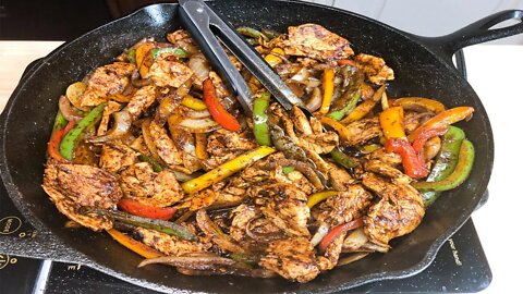EASY SKILLET CHICKEN FAJITA RECIPE MY WAY | COOK WITH ME