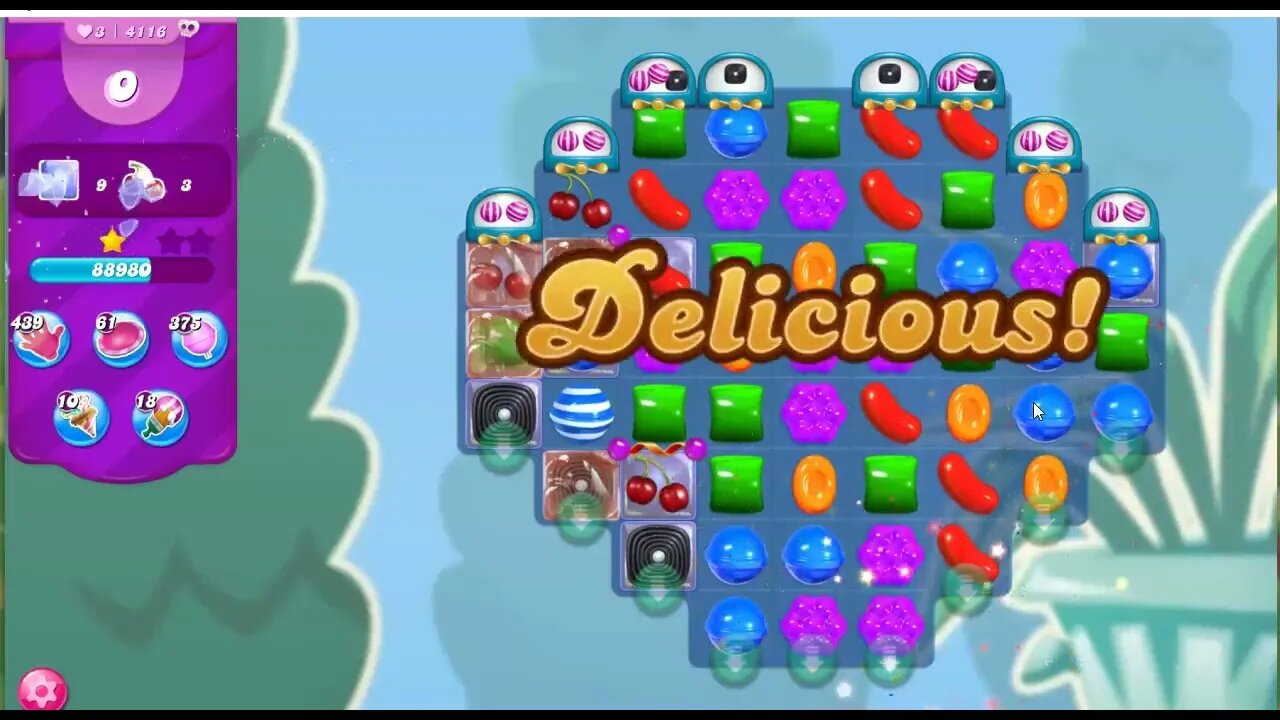 Candy Crush Level 4116 Talkthrough, 15 Moves 0 Boosters