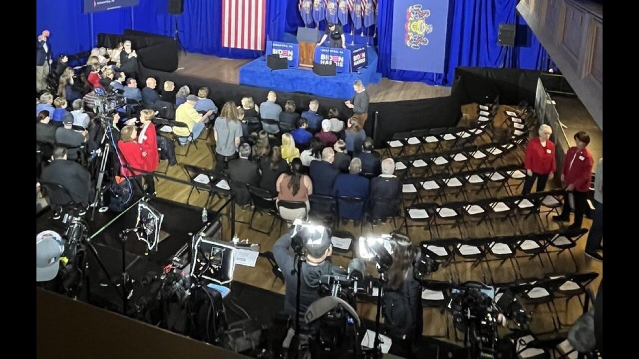 Joe Biden Struggling At His Pennsylvania Campaign Stop, Sparse Crowd