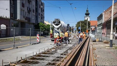 Radovi na modernizaciji tramvajske pruge u centru Osijeka