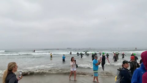 Ironman Oceanside 70.3 Swim Start