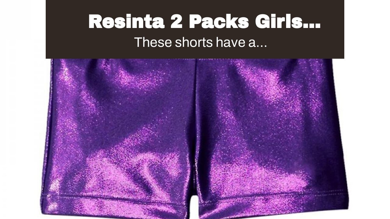 Resinta 2 Packs Girls Gymnastics Shorts Tumbling Glitter Ballet Dance Shorts Athletic Shorts Sp...