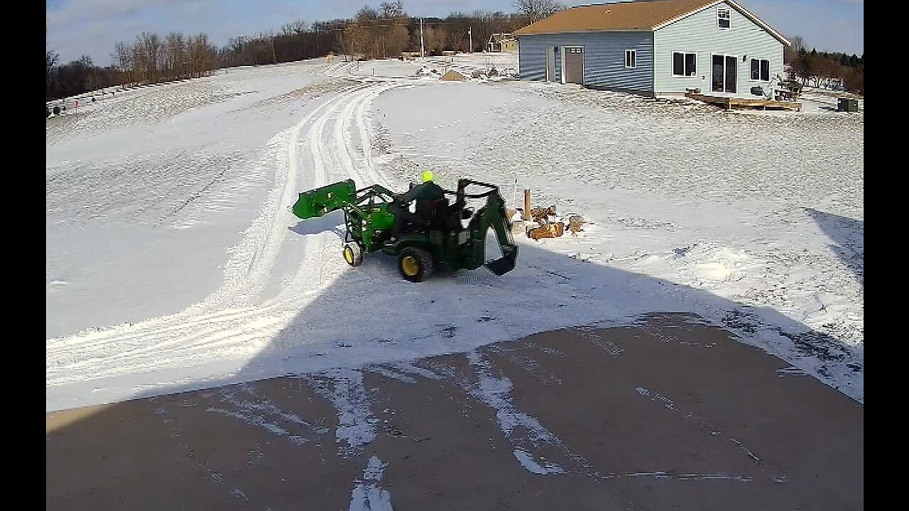 Driveway Plowing John Deere 1025R and ATV