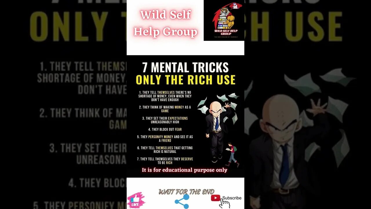 🔥7 mental tricks only the rich use🔥#shorts🔥#wildselfhelpgroup🔥12 May 2022🔥