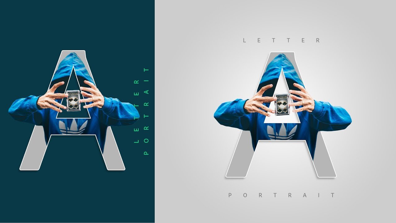 Letter (A) Portrait Design Tutorial in Photoshop