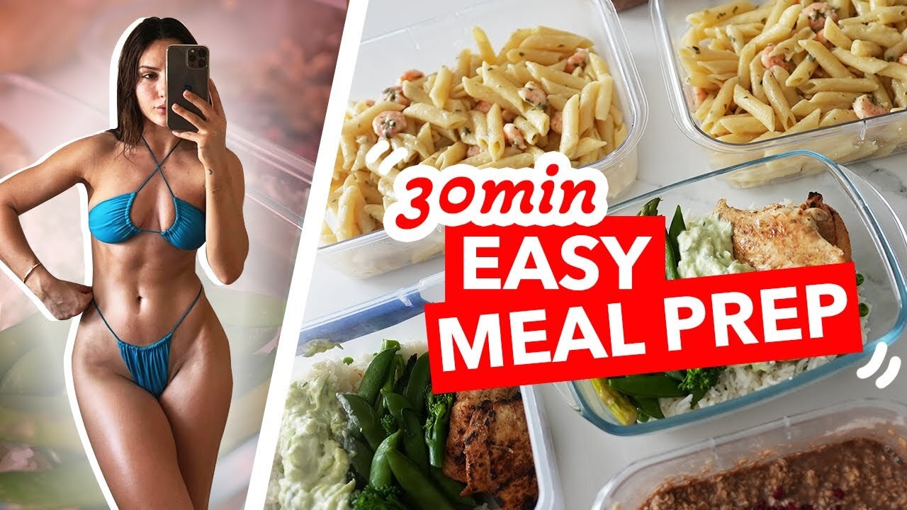 HIGH PROTEIN MEAL PREP IN UNDER 30 MINUTES | Krissy Cela