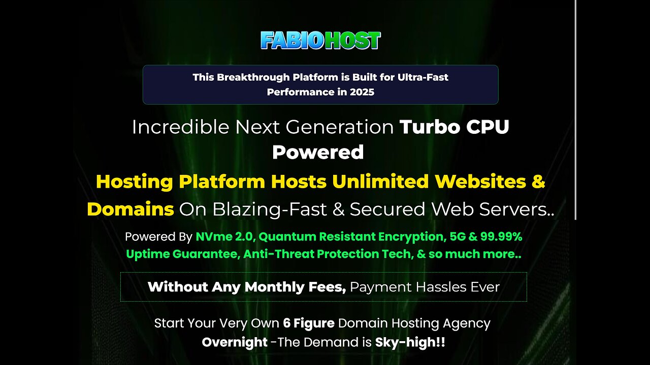 FabioHost Overview: Experience the difference with Fabio Host's turbo CPU hosting platform.