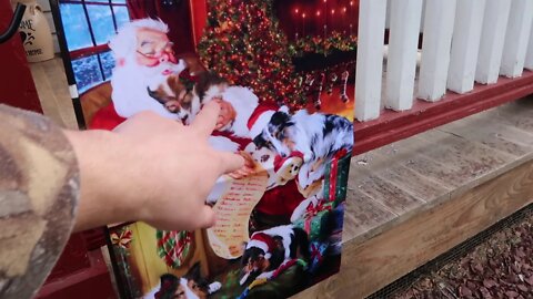 Sheltie With Santa Garden Flag