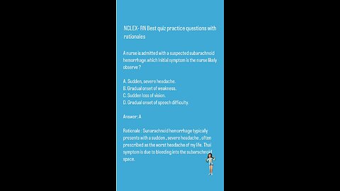 NCLEX-RN Professional standard quiz questions with rationals