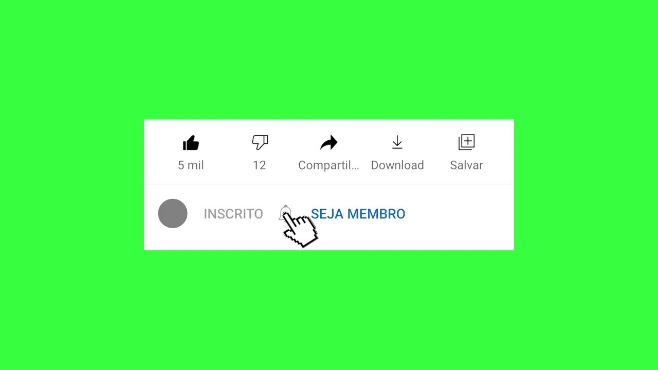 Chroma key botão inscreva-se green screen