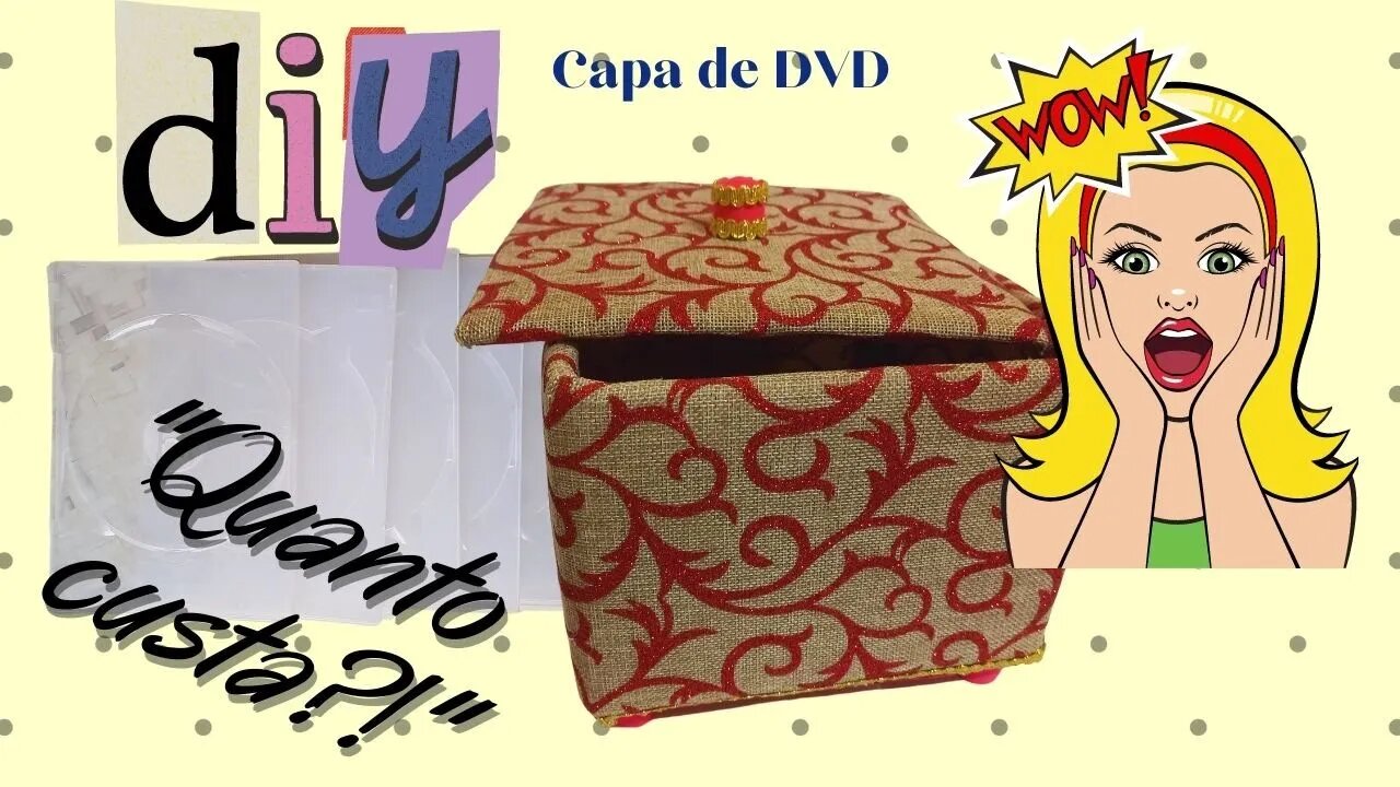 5 CAPAS DE DVD!! RECICLE FAZENDO UM ORGANIZADOR!!!!