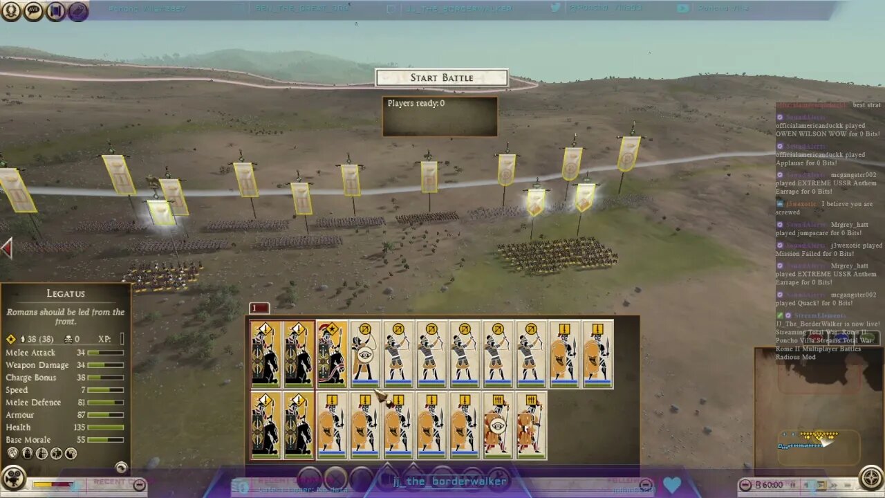 Poncho Villa Streams Total War Rome 2 Radious Mod Multiplayer Battles 2022-06-07
