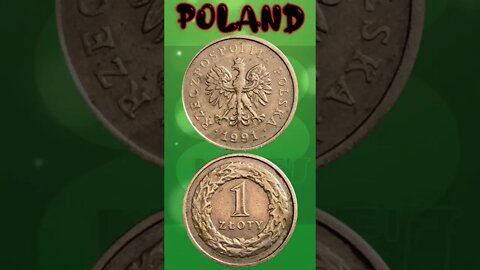 Poland 1 Zloty 1991.#shorts #education #coinnotesz