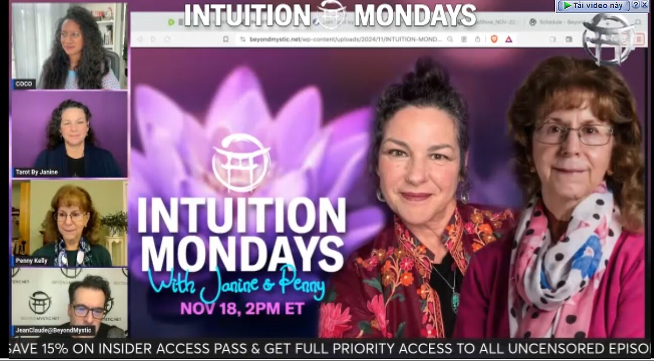 🪷 INTUITION MONDAYS with JANINE & PENNY - NOV 18