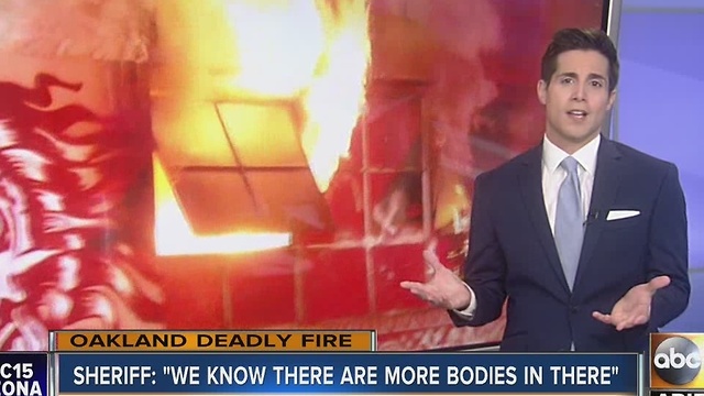 Officials continue to search Sunday for those lost in a massive warehouse fire in Oakland