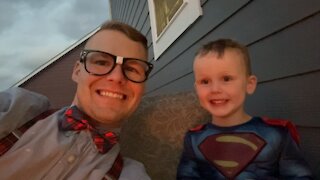 Superman and Clark Kent for Halloween!! 🥰🥰