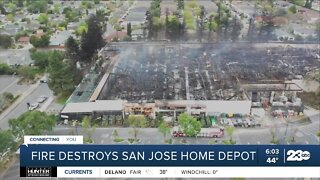 Firefighters still working on putting out Home Depot blaze in San Jose