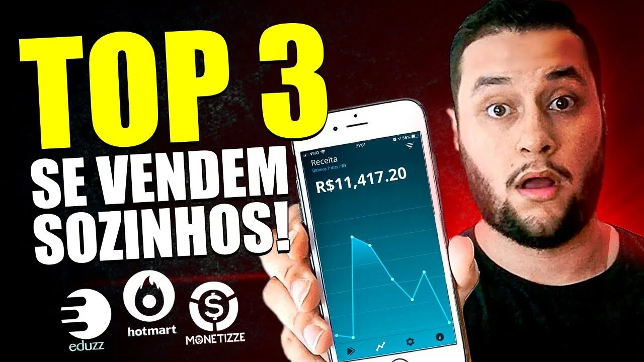 3 PRODUTOS QUE VENDEM “IGUAL ÁGUA” PRA SE AFILIAR! (Hotmart, Monetizze, Eduzz)