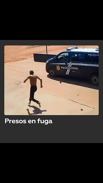 Dos presos escapan de un vehículo policial en Brasil