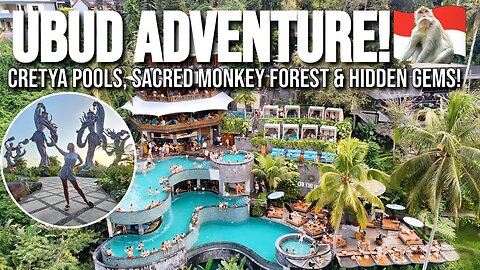 Ubud, Bali Adventure | Cretya Pools, Sacred Monkey Forest & Hidden Gems| Indonesia! 🌴✨