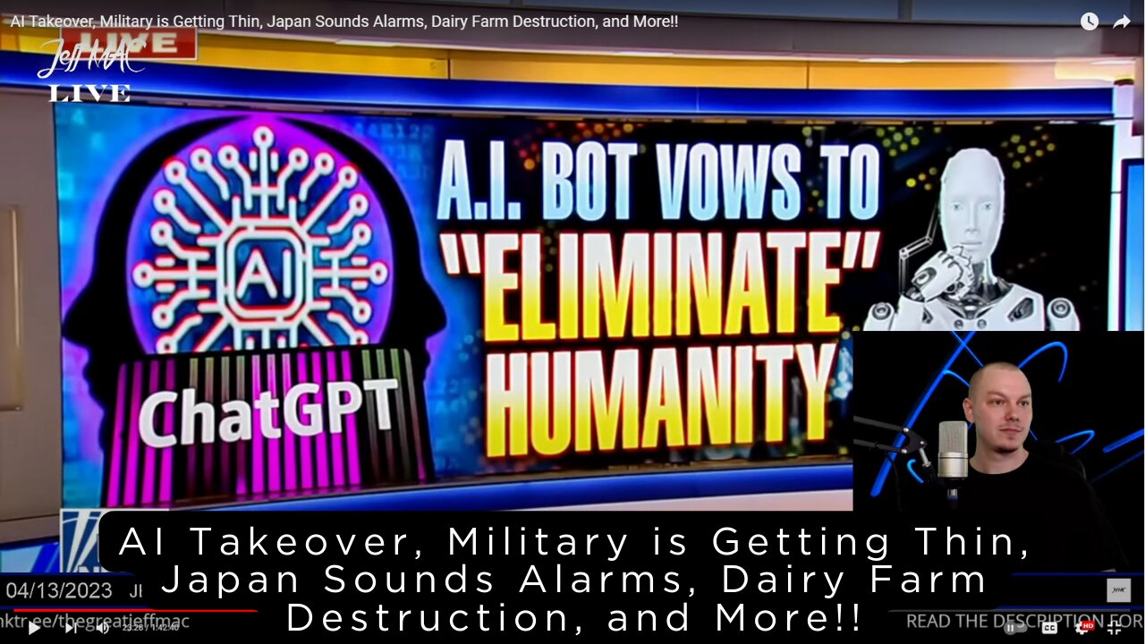 AI Takeover, Military is Getting Thin, Japan Sounds Alarms, Dairy Farm Destruction, and More!!