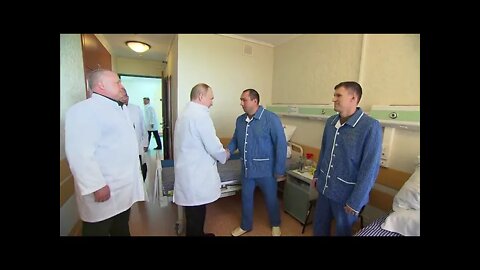 Russian President Vladimir Putin Visits Central Military Clinical Hospital