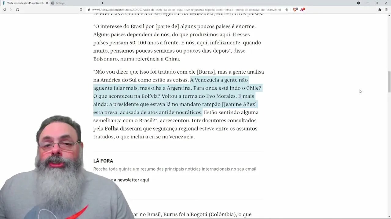 Diretor da CIA faz visita a bolsonaro — PETER TURGUNIEV