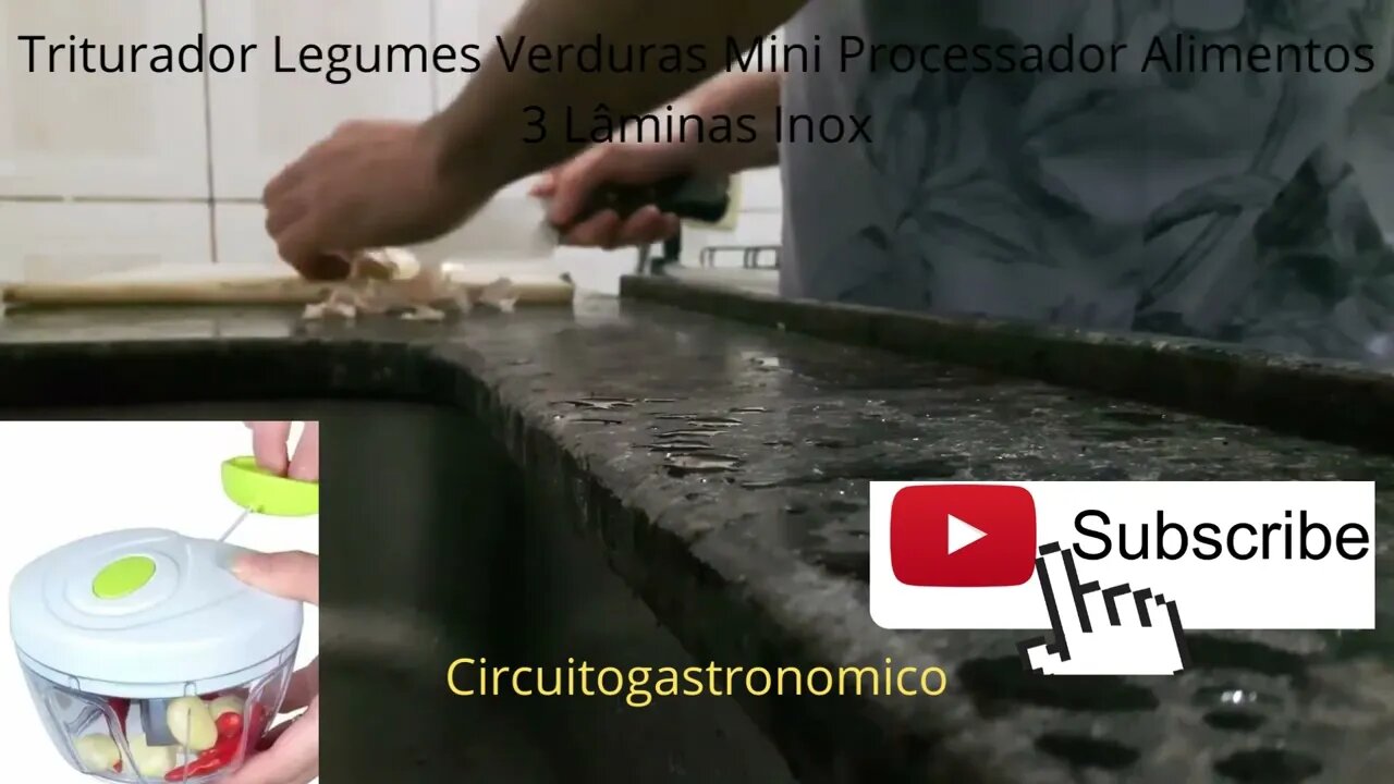 Triturador Legumes Verduras Mini Processador Alimentos 3 Lâminas Inox