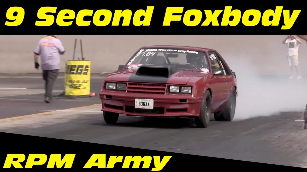 9 Second Foxbody Mustang Drag Racing