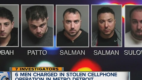 Six men charged in stolen cellphone scam