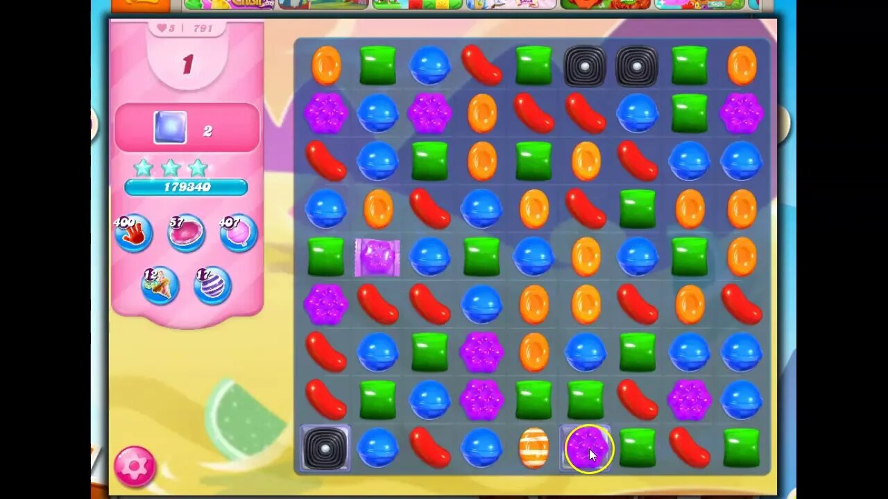 Candy Crush Level 791 Audio Talkthrough, 39 Moves 0 Boosters