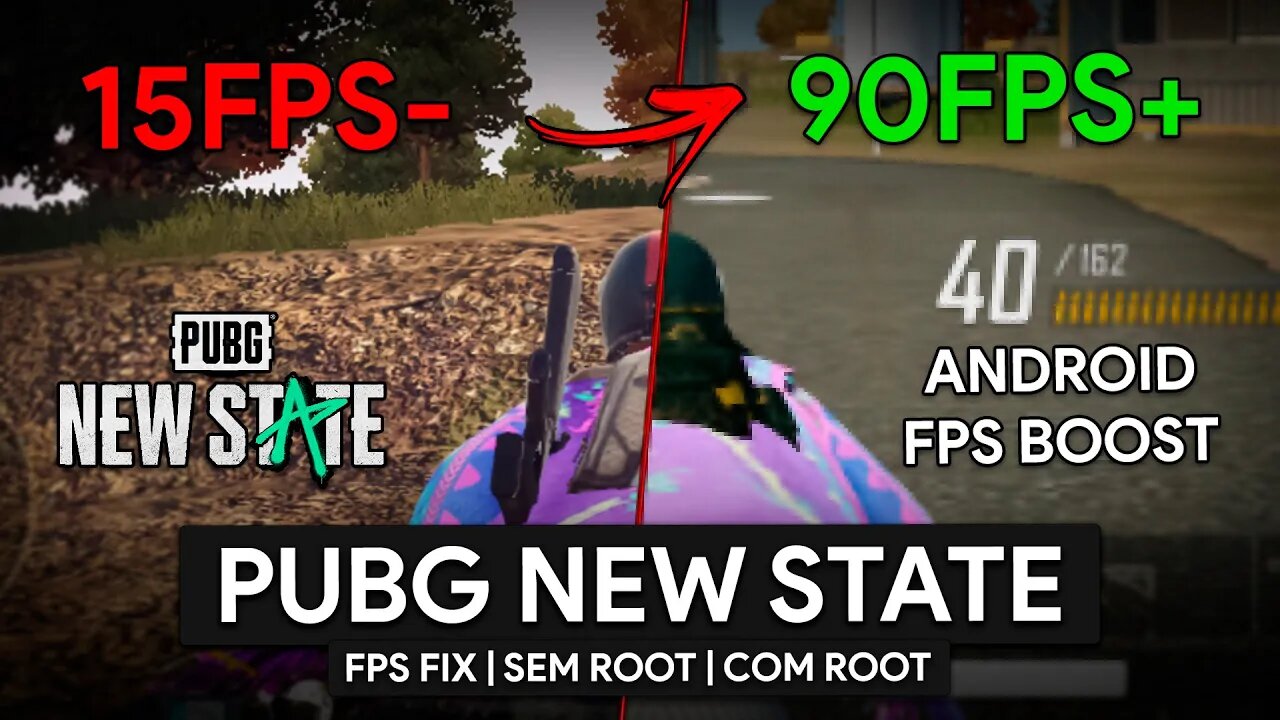 AUMENTE O FPS DO PUBG NEW STATE SEM ROOT E COM ROOT! | PUBG NEW STATE FPS FIX