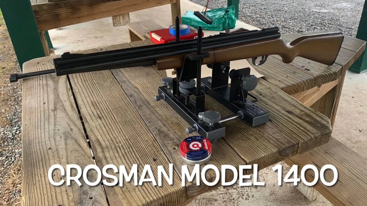 Crosman model 1400 22 caliber pellet gun at the range