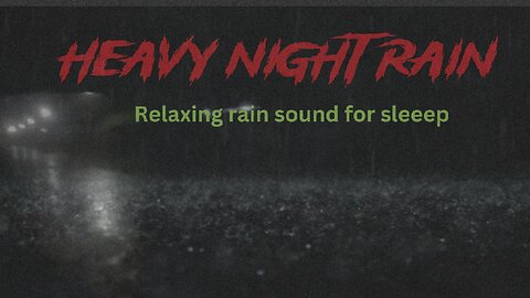 relaxing rain sound for sleeping, walking when it rains at night in my village, thunder sounds, rain sounds for sleeping, insomnia relief