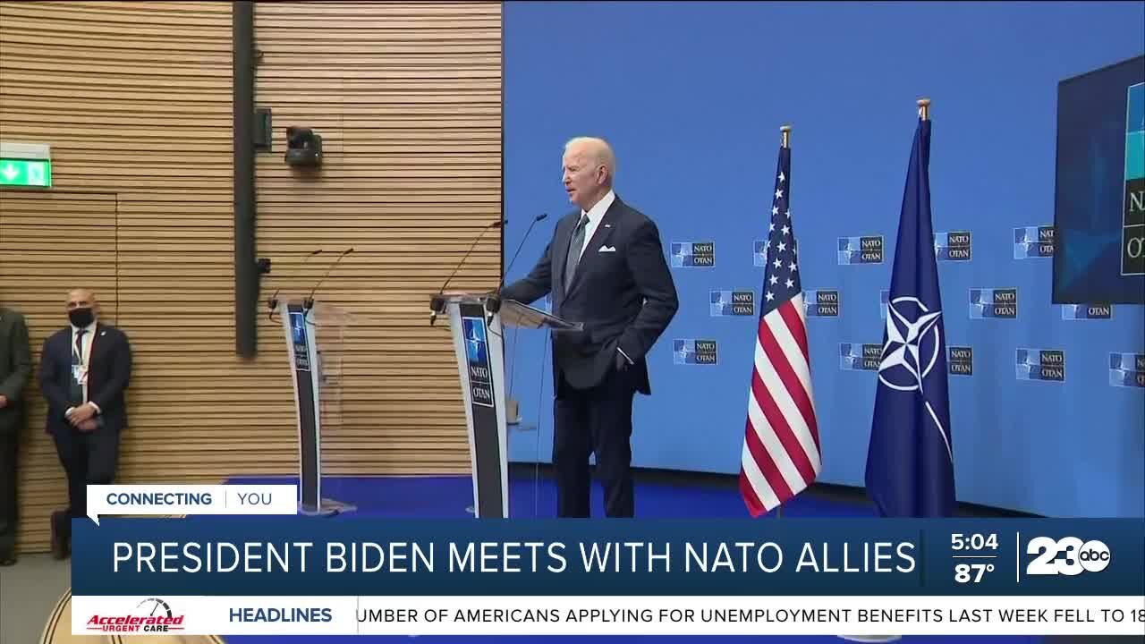 President Biden meets with NATO allies