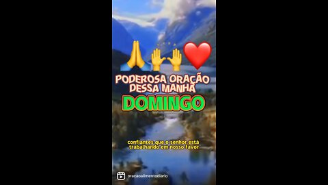 Poderosa oração da manhã DOMINGO