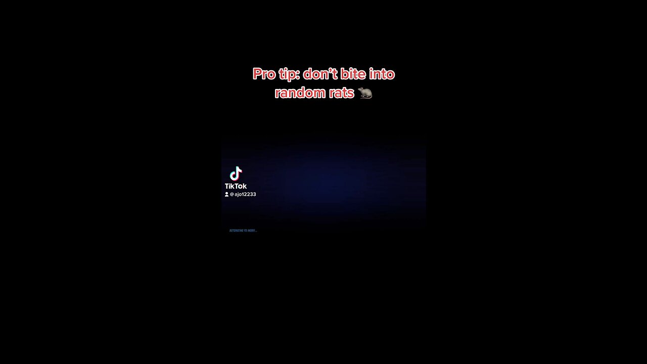 Pro tip: don’t bite into random rats 🐀
